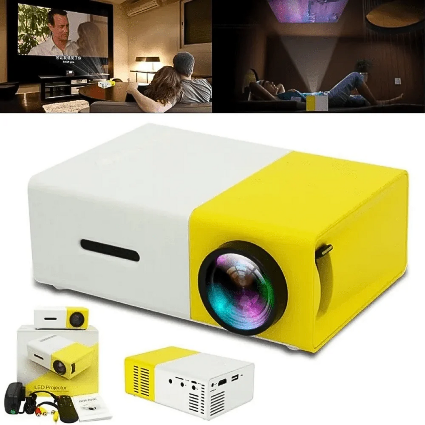 CineDiy™ - Proyector Led Portátil Full HD 1080p HDM